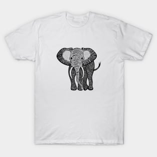 African Elephant Ink Art - on light colors T-Shirt